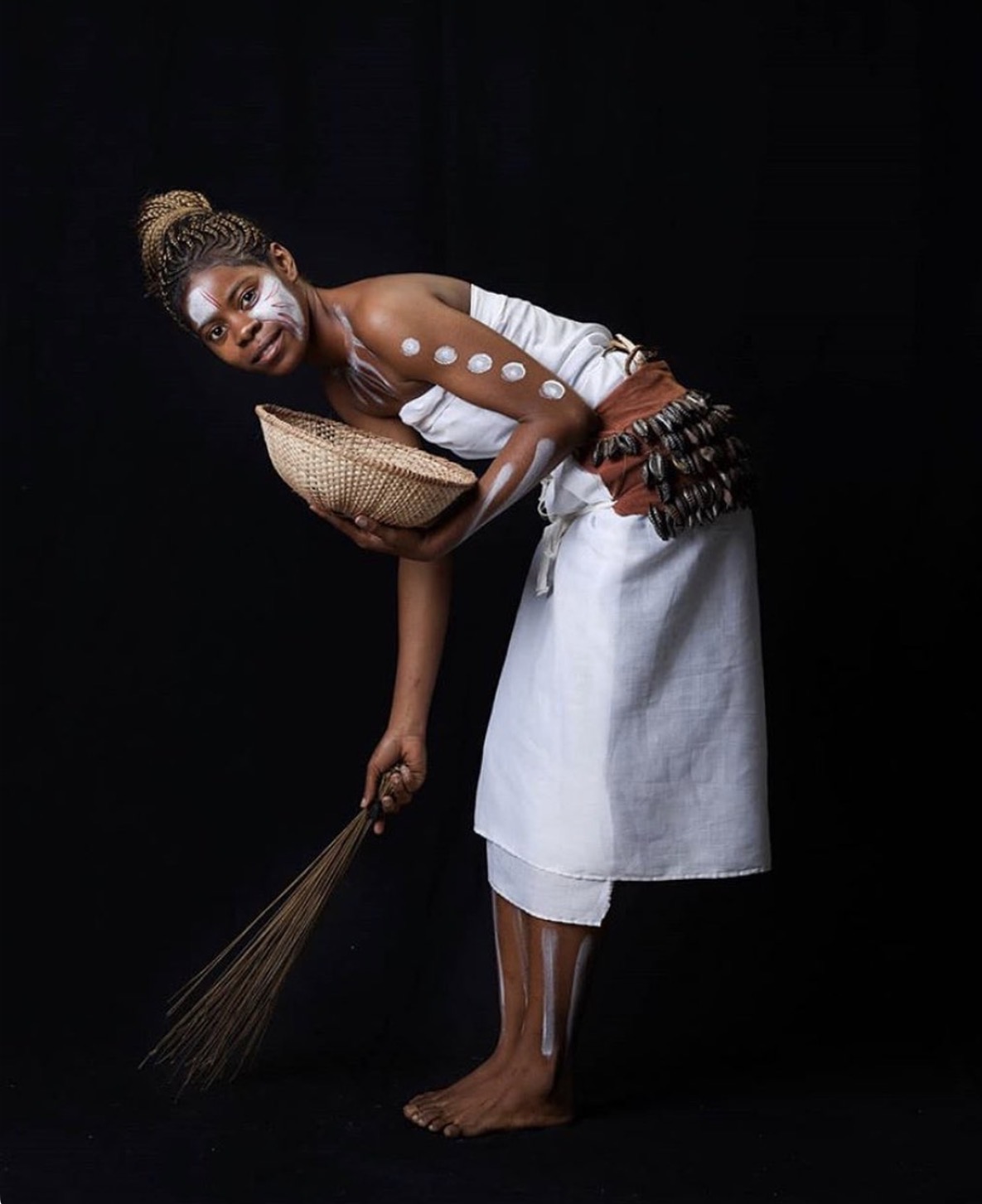 Young Equatoguinean woman in ritual attire