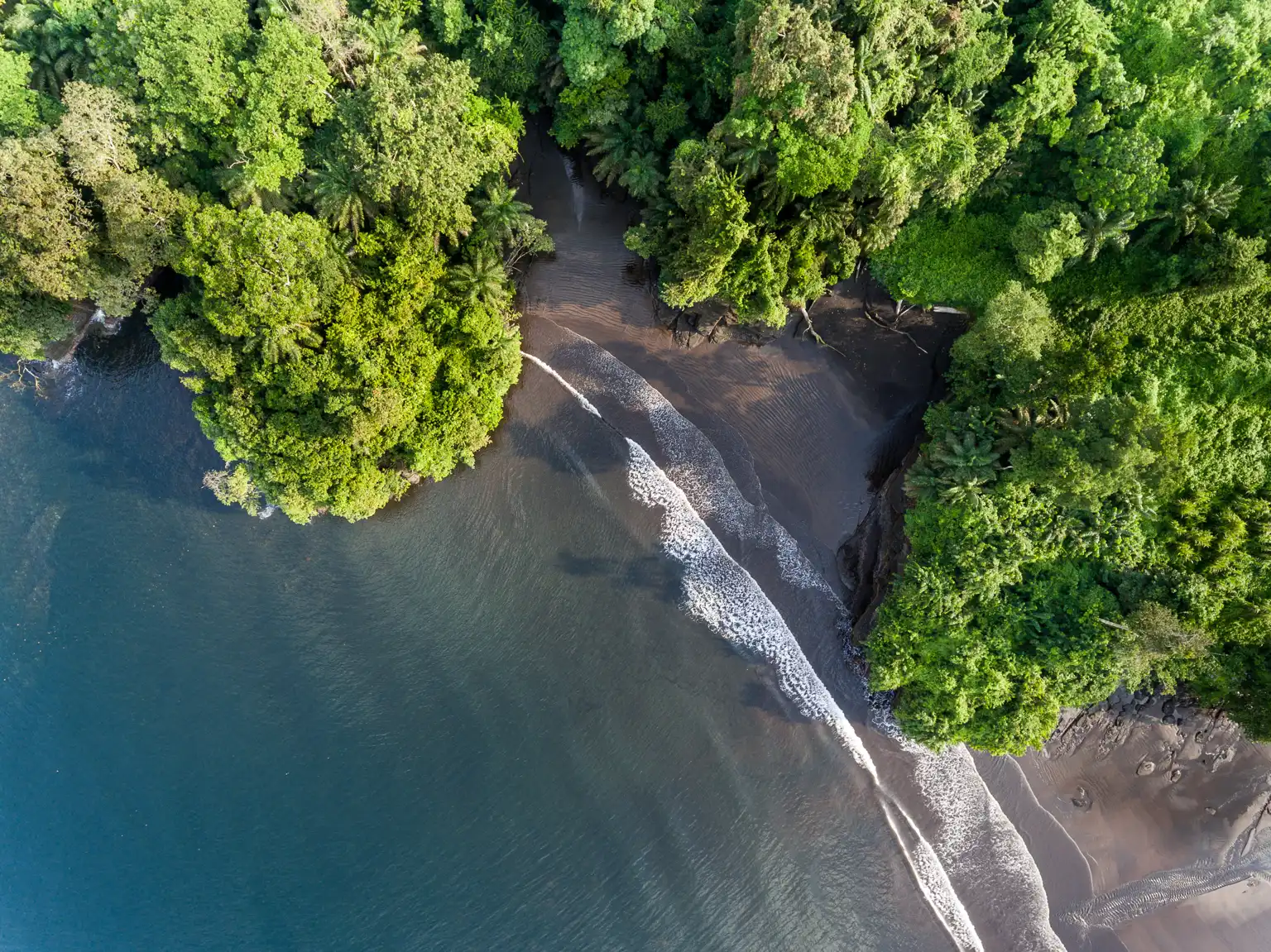 Aerial view of Bioko Island