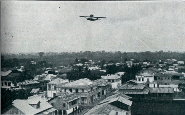Seaplane over Santa Isabel, 1927