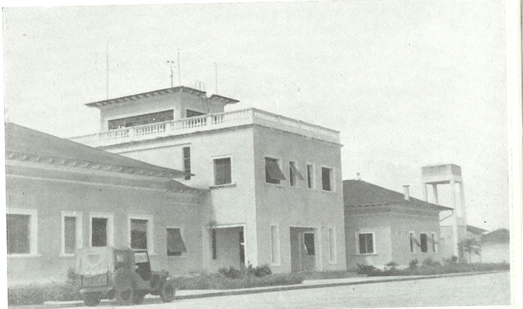 Bata Airport passenger terminal and control tower, 1950